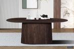 Tafel Miguel 200 cm Ovaal Mango hout Donkerbruin (2c) -, Huis en Inrichting, Tafels | Eettafels, Ophalen of Verzenden, Nieuw