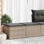 vidaXL 2-delige Loungeset met kussens poly rattan acacia, Verzenden, Nieuw, Rotan, Loungeset