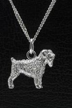 Zilveren Russian terrier zwart ketting hanger - groot, Verzenden, Nieuw
