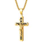 Fako Bijoux® - Cubaans Kruis Jesus Voor Mannen - HD Ketting, Sieraden, Tassen en Uiterlijk, Verzenden, Nieuw