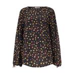 Dorothee Schumacher • zwarte blouse met bloemen • 38 (3), Kleding | Dames, Maat 38/40 (M), Verzenden, Zwart, Nieuw