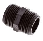 Dubbele Nippel G1 Polypropyleen (PP) 10bar FDA 36mm Hex, Verzenden, Nieuw