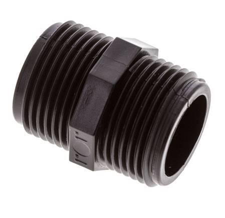 Dubbele Nippel G1 Polypropyleen (PP) 10bar FDA 36mm Hex, Doe-het-zelf en Verbouw, Overige Doe-het-zelf en Verbouw, Nieuw, Verzenden