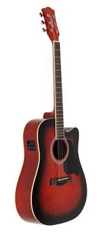 Richwood RD12CEBS Redburst | Music Department, Muziek en Instrumenten, Snaarinstrumenten | Gitaren | Akoestisch, Ophalen of Verzenden