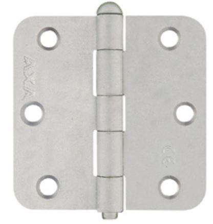 AXA Scharnier 76x76x2 met afgeronde hoeken 1105 RVS, Doe-het-zelf en Verbouw, Hang- en Sluitwerk, Nieuw, Ophalen of Verzenden