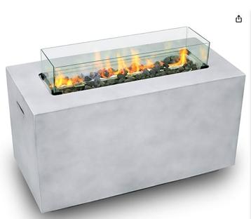 Tuinhaard/tafel compleet met glas , lavastenen en hoes NIEUW beschikbaar voor biedingen