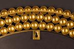 Muurspiegel PEARLS 75cm ijzer goud - 43821, Huis en Inrichting, Woonaccessoires | Spiegels, Ophalen of Verzenden, Nieuw