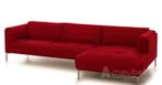 Loungebank Bern - loungebanken - Rood, Nieuw, 125 tot 150 cm, Leer, 250 tot 300 cm