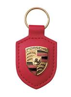 WAP0500920E Porsche Crested Leather Keyring, rood, Verzenden, Nieuw