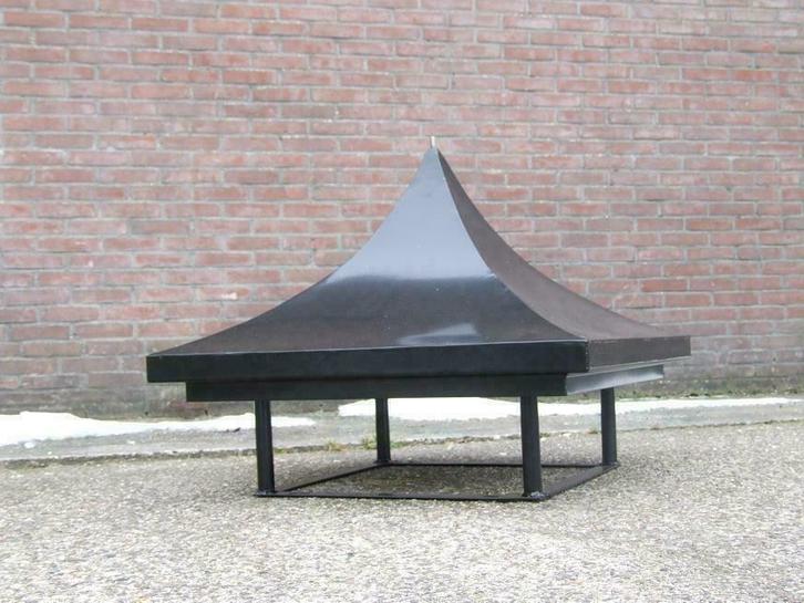 Schoorsteenkap verzinkt + gecoat OP VOORRAAD, Doe-het-zelf en Verbouw, Dakpannen en Dakbedekking, Zwart, Nieuw, Metaal, Ophalen