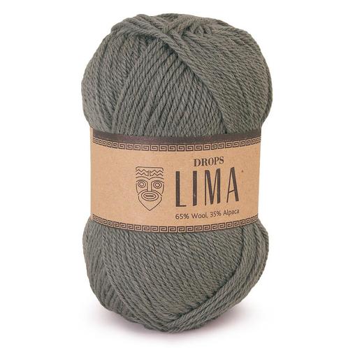 DROPS Lima Uni Colour - 7810 khaki - Wol Garen, Hobby en Vrije tijd, Breien en Haken, Ophalen of Verzenden