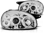 Koplampen Opel Corsa B 93-00  Angel Eyes chroom, Ophalen of Verzenden, Nieuw