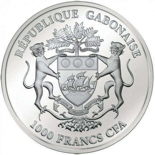 Gabon Springbok 1 oz 2012, Postzegels en Munten, Munten | Afrika, Losse munt, Zilver, Overige landen, Verzenden
