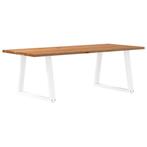 vidaXL Eettafel rechthoekig 240x100x74 cm massief eikenhout, Verzenden, Nieuw