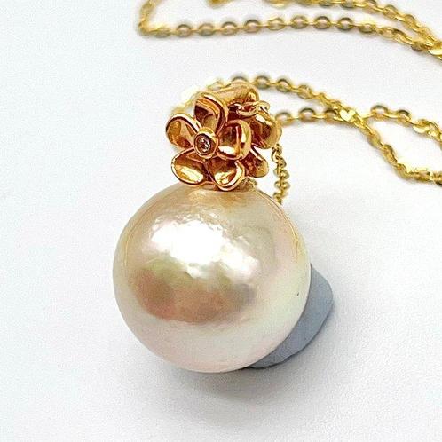 Zonder Minimumprijs - Hanger - 18 karaat Geel goud Parel -, Sieraden, Tassen en Uiterlijk, Antieke sieraden