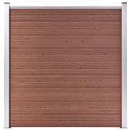 vidaXL Schutting 180x186 cm HKC bruin, Tuin en Terras, Schuttingen, Verzenden, Nieuw, Kunststof, 1 tot 2 meter