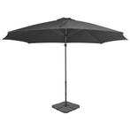 vidaXL Parasol met draagbare voet antracietkleurig, Verzenden, Nieuw, 3 tot 4 meter