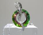 Regenboog-Mystieke Topaas Halsketting - Hoogte: 35 mm -