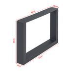 Stalen onderstel Makers set van 2 tafelpoot 40x64 cm zwart [, Huis en Inrichting, Tafelonderdelen, Verzenden, Nieuw