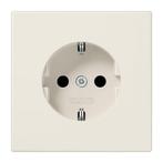 Jung LS990 1V wandcontactdoos met randaarde creme LS1520N, Nieuw, Stopcontact