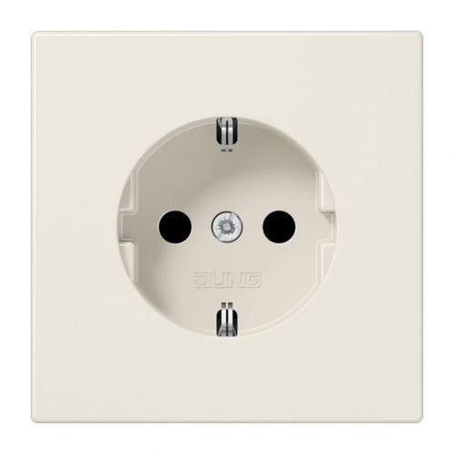 Jung LS990 1V wandcontactdoos met randaarde creme LS1520N, Doe-het-zelf en Verbouw, Elektra en Kabels, Stopcontact, Nieuw