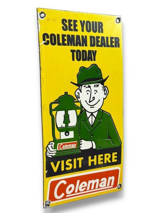 Coleman - Emaille plaat - Emaille, Antiek en Kunst, Antiek | Wandborden en Tegels