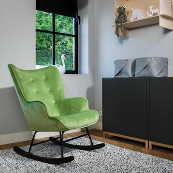 Aemely® Schommelstoel Steerne - Dino Groen Velvet, Zwart H beschikbaar voor biedingen