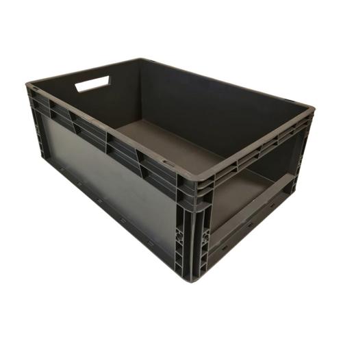 Magazijnbak Euro 600x400x220 met grijpopening, grijs, Nieuw, Zakelijke goederen, Kantoor en Winkelinrichting | Magazijn, Stelling en Opslag