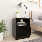vidaXL Nachtkastjes 2 st 40x40x50 cm bewerkt hout zwart, Minder dan 45 cm, Verzenden, Nieuw, Minder dan 55 cm