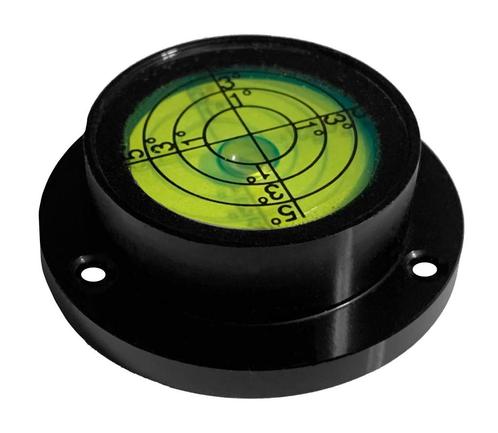 Ronde waterpas in aluminium behuizing (40x30x13 mm, zwart), Doe-het-zelf en Verbouw, Gereedschap | Handgereedschap, Nieuw, Ophalen of Verzenden