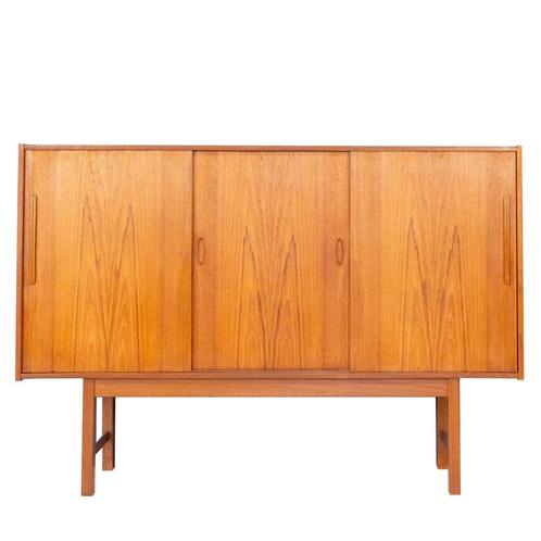 Highboard | Vintage | Teak |  3344, Huis en Inrichting, Kasten | Wandmeubels, Zo goed als nieuw, Teakhout, Ophalen of Verzenden