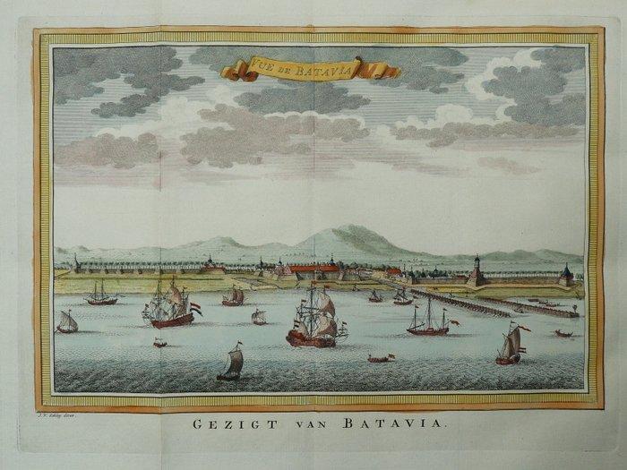 Indonesië - Jakarta / Batavia / Java; J. van Schley / N., Boeken, Atlassen en Landkaarten