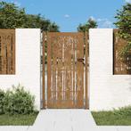 vidaXL Poort 105x205 cm bamboe-ontwerp cortenstaal, Tuin en Terras, Verzenden, Nieuw