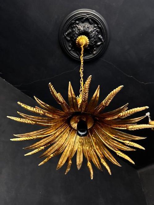 Kroonluchter - Metaal - Paar kroonluchters van gouden, Antiek en Kunst, Curiosa en Brocante