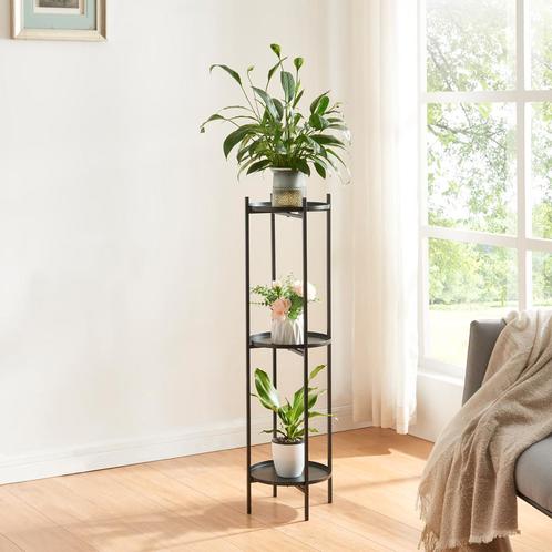 [en.casa] Plantenstandaard Tuusula 94x25 cm zwart, Tuin en Terras, Bloembakken en Plantenbakken, Nieuw, Verzenden