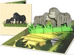 Gorilla Dieren Wenskaart - Oerwoud Afrika | Pop-up kaart, Verzenden, Nieuw