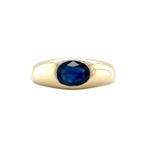 Gouden vintage ring met saffier 14 krt, Ophalen of Verzenden, Nieuw
