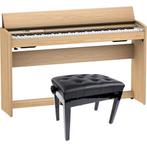 Roland F701-LA Light Oak piano inclusief pianobank, Muziek en Instrumenten, Piano's, Verzenden, Nieuw