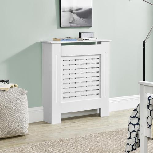 Radiatoromkasting radiatorombouw MDF wit 112x19x82 cm, Huis en Inrichting, Kasten | Dressoirs, Verzenden