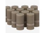 Veiling - 12x Essentials | Kaarsen Taupe (7x14 cm), Zakelijke goederen, Partijgoederen en Retail | Partijgoederen