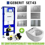 Geberit UP320 Toiletset set43 Creavit Free Met Bidet, Doe-het-zelf en Verbouw, Sanitair, Ophalen of Verzenden, Nieuw, Overige typen