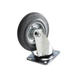 Benson Zwenkwiel - Ø 125 mm - Massief rubber - Lichtmetal.., Doe-het-zelf en Verbouw, Zwenkwielen, Ophalen of Verzenden, Nieuw