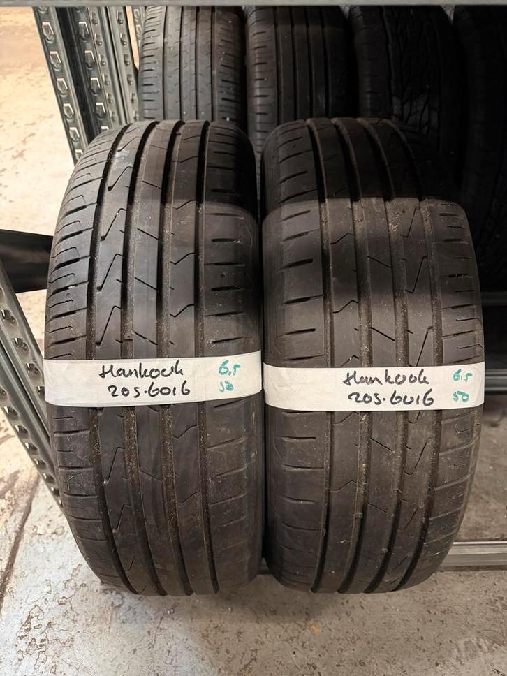 205-60-16 Hankook Zomerbanden 6.5mm Incl Montage 205 60 16, Auto-onderdelen, Banden en Velgen, 16 inch, Zomerbanden, 205 mm, Personenwagen