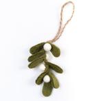 Hanger Vilt - Mistletoe Small - Groen/Wit - 8cm - Fairtrade, Ophalen of Verzenden, Nieuw