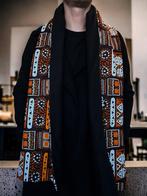 Warme Sjaal voor Heren met Afrikaanse print - Bruine patrone, Kleding | Dames, Mutsen, Sjaals en Handschoenen, Nieuw, Ophalen of Verzenden