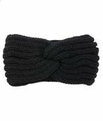 Haarband Winter Twist Knitted Zwart- Gebreide Haarband, Nieuw