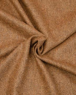 Wol Tweed Zig Zag Bruin, Hobby en Vrije tijd, Stoffen en Lappen, Bruin, Nieuw
