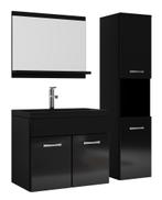 Badkamermeubel Set Montreal 60 x 35 cm Zwart Badmeubel, Huis en Inrichting, Verzenden, Nieuw, Wastafelkast