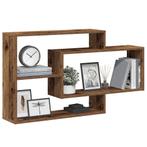 vidaXL Wandschap 104x20x58,5 cm bewerkt hout oud houtkleurig, Huis en Inrichting, Woonaccessoires | Wandplanken en Boekenplanken