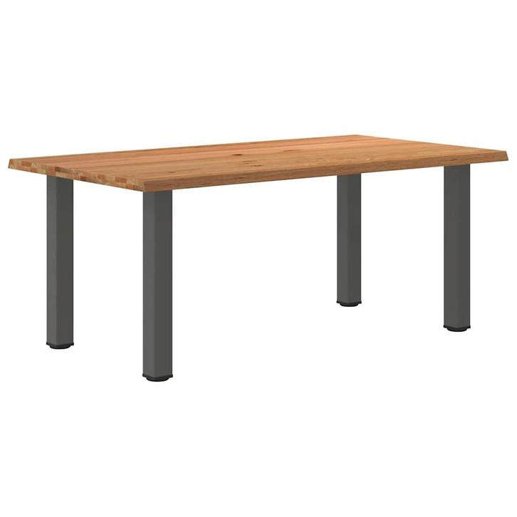 vidaXL Eettafel rechthoekig 180x100x74 cm massief eikenhout, Huis en Inrichting, Tafels | Eettafels, Nieuw, Verzenden